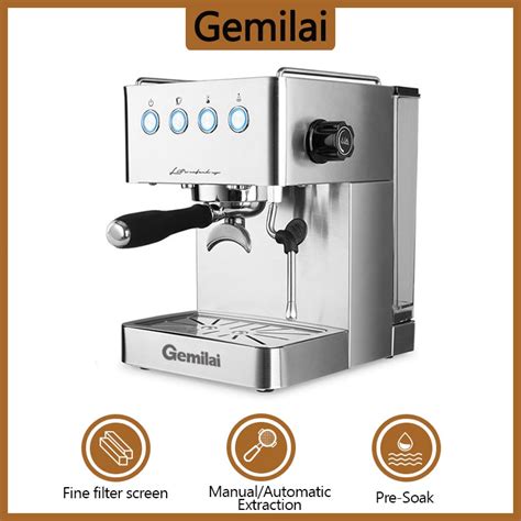 Gemilai Crm E Espresso Machine L Water Tank Semi Auto Italian