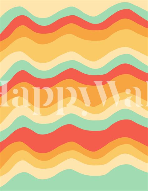 Retro Summer Waves 2 Wallpaper - Happywall