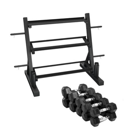 167KG Hex Dumbbells Set with Rack