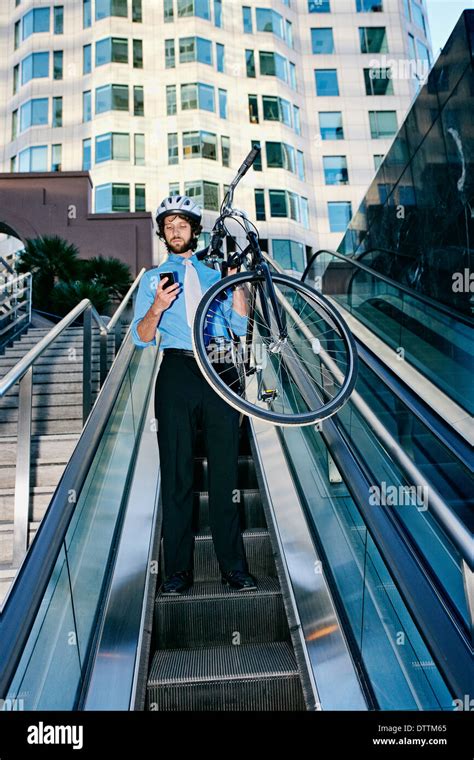 Descending Escalator Man Hi Res Stock Photography And Images Alamy