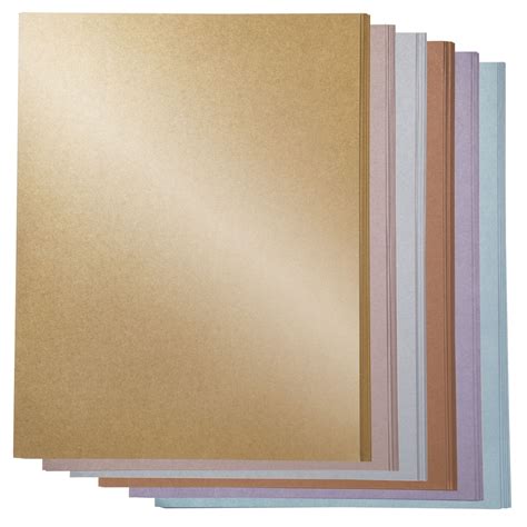 Metallic Shimmer Paper Sheets For Crafting 8 5 X 11 Inches 6 Colors 48 Pack Michaels