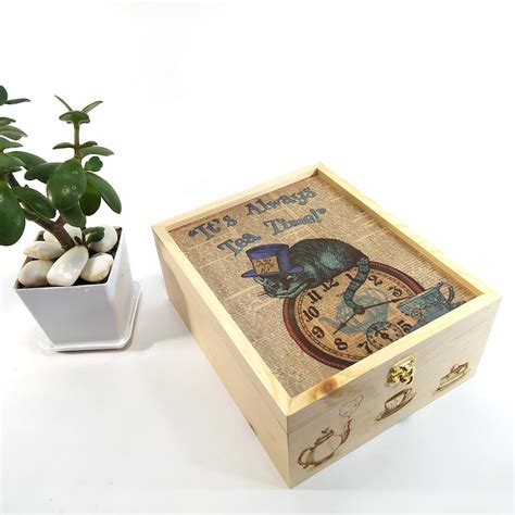 Wooden Tea Box - Etsy