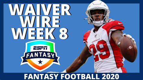 2020 Fantasy Football Week 8 Waiver Wire Adds Fantasy Football