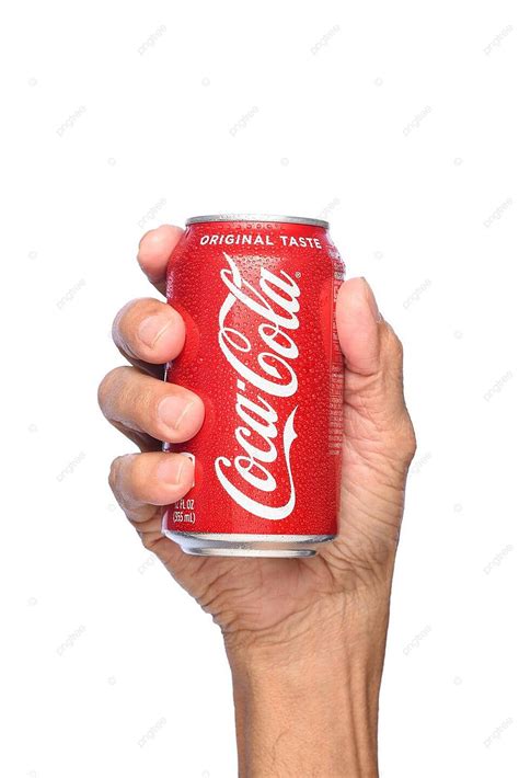 A Depiction Of A Hand Tightly Grasping A Frosty Can Of Cocacola Photo