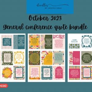 October Lds General Conference Quote Bundle Etsy