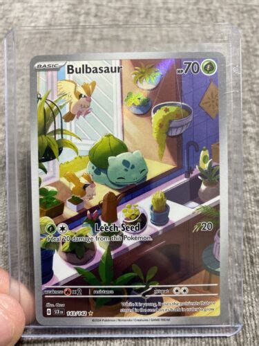 Bulbasaur 143 142 Stellar Crown Illustration Rare Pokemon NM Pack