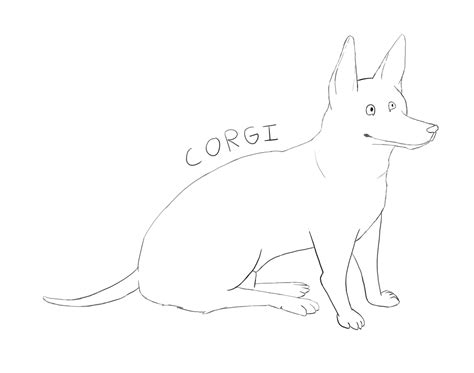 Corgi outline by oreoSpark on DeviantArt