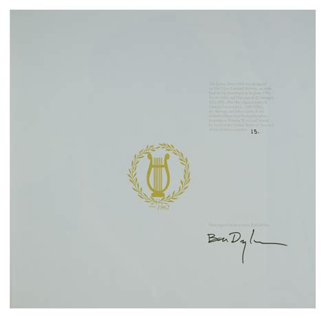 Lot Detail Bob Dylan Signed The Lyrics Since 1962 15 Of Only