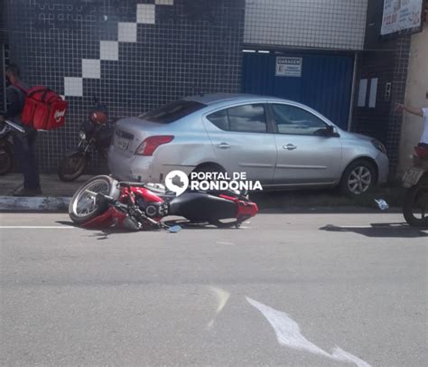 Motorista Fura Sinal Vermelho E Atropela Dois Motociclistas No Centro