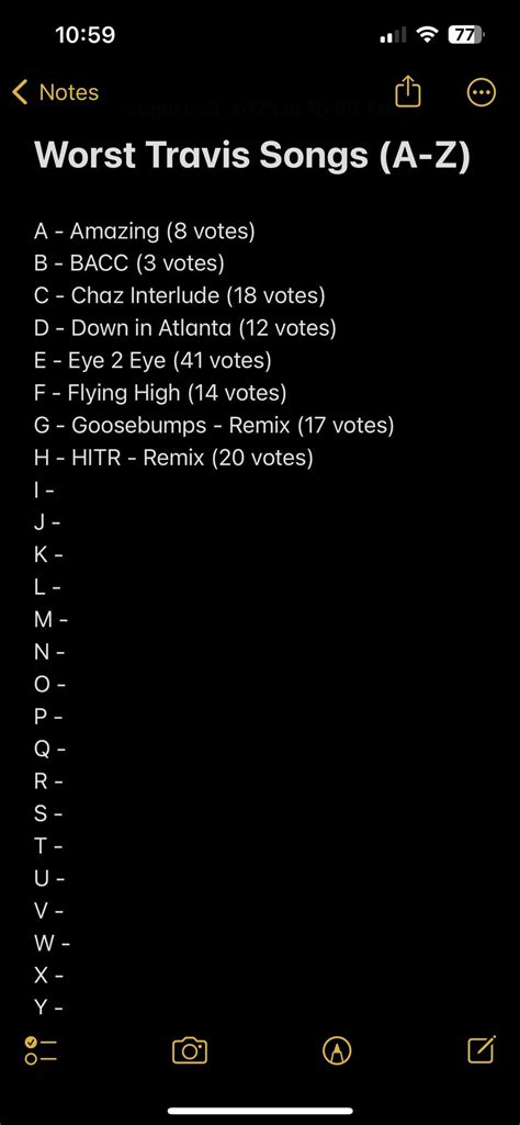 Highest in the room remix won, worst Travis song starting with I? : r ...