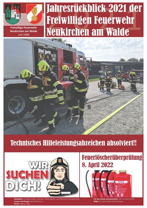 Jahresrückblick Freiwillige Feuerwehr Neukirchen am Walde in