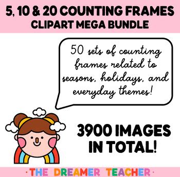 Ten Frames Clipart Bundle by The Dreamer Teacher | TPT