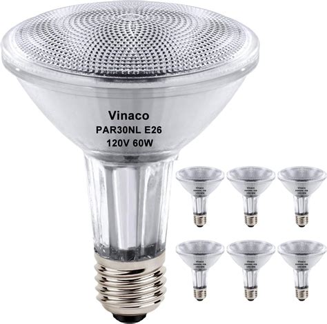 Vinaco PAR30 Long Neck Halogen 60W 120V Long Lasting 6 Pack PAR30L