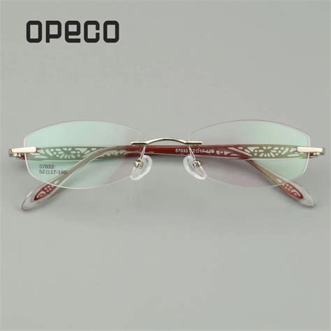 Rimless Womens Crystal Acetate Temple Progressive Multifocal Photochromic Anti Blue Clear Lens