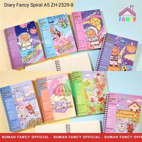 Jual Buku Diary Spiral Notes Spiral A5 JQXQ Motif Girl Anime Cute