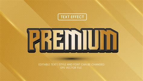 Premium Vector Realistic Editable Premium Text Effect