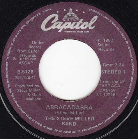 The Steve Miller Band – Abracadabra – Vinyl (7", 45 RPM + 2 more), 1982 [r2788083] | Discogs