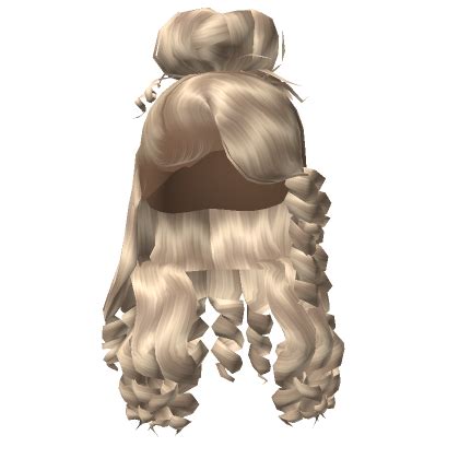 퓖 Platinum Curled Half Up Half Down Updo Lace Roblox