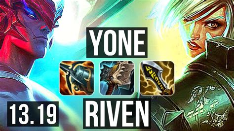 Yone Vs Riven Top Winrate Solo Kills Legendary Na