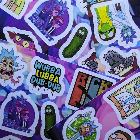 Sticker Pack rick and Morty Vinyl Decals | Etsy