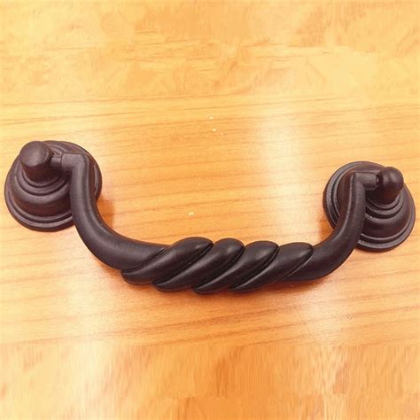 Pcs Zinc Alloy Bail Dresser Pulls Drawer Pull Handles Black Retro