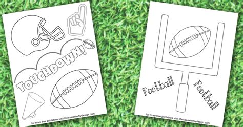 Football Coloring Pages Life Is Sweeter By Design