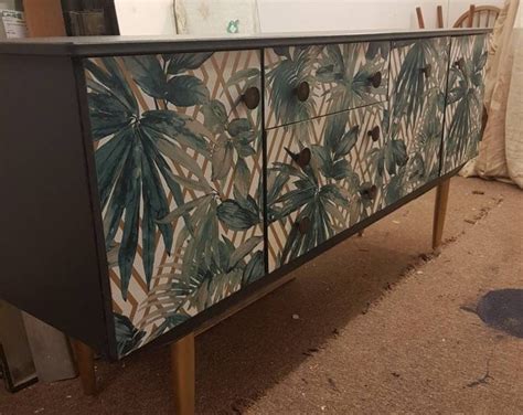 Midcentury Sideboard Green And Blue Upcycled Painted Furniture