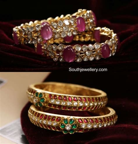 Polki bangle designs - Indian Jewellery Designs