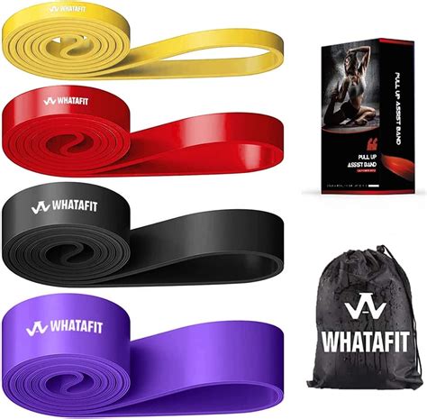 Whatafit Pull Up Assist Bands Resistance Stretch Band For Men And Women Assistance Band For