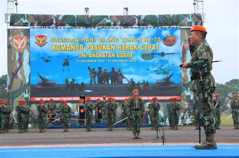 Upacara Peringatan HUT Ke 75 Kopasgat TNI Angkatan Udara Tahun 2022