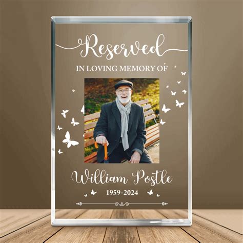 Reserved Memorial Sign Wedding Decor Personalized Memorial Plaque