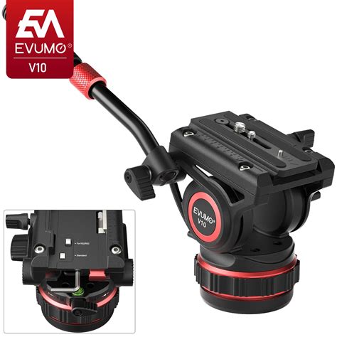 Evumo V Professional Video Tripod Head With Hydraulic Video Head And