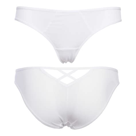 White Mesh Panties With X In The Back Flash You And Me Lingerie
