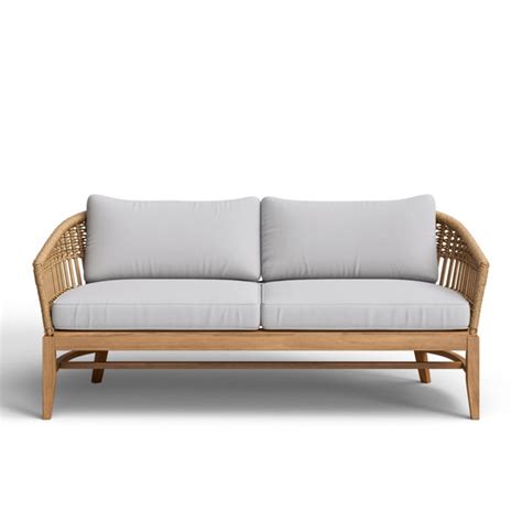 Birch Lane™ Dunkirk 69 Wicker Outdoor Patio Sofa With Sunbrella® Cushions Wayfair