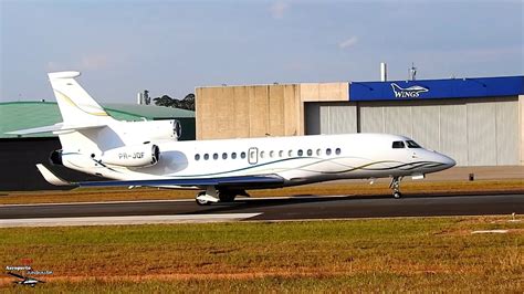 Dassault Falcon 8X Decolagem Subida Majestosa De Um Belo Jato Audio