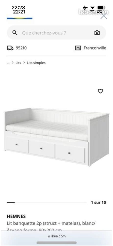 Achetez lit banquette ikea quasi neuf annonce vente à Sannois 95