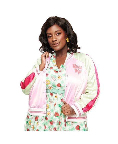 Unique Vintage Plus Size Satin Bomber Jacket Macys