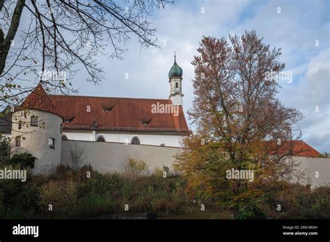 Franciscan Monastery And Church Fussen Bavaria Germany Stock Photo