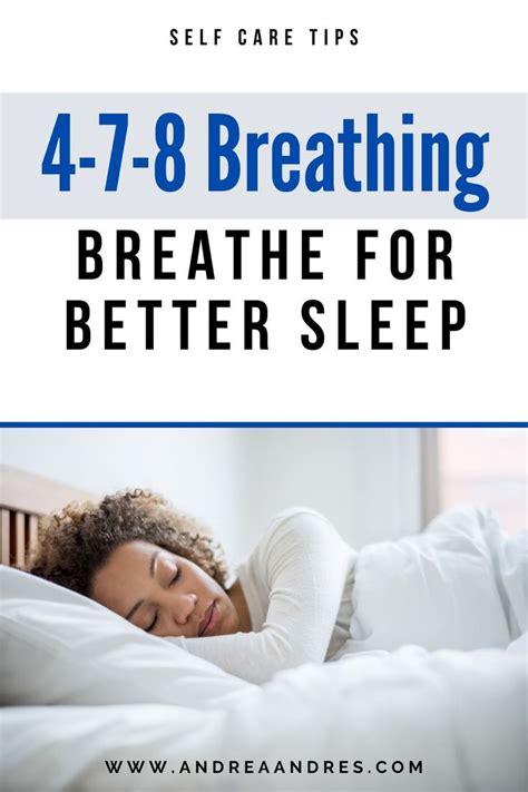 woman sleeping 4-7-8 breathe for better sleep self care tips Breathing ...