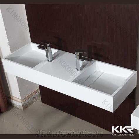 Kkr Polishing White Solid Surface Basin From China StoneContact