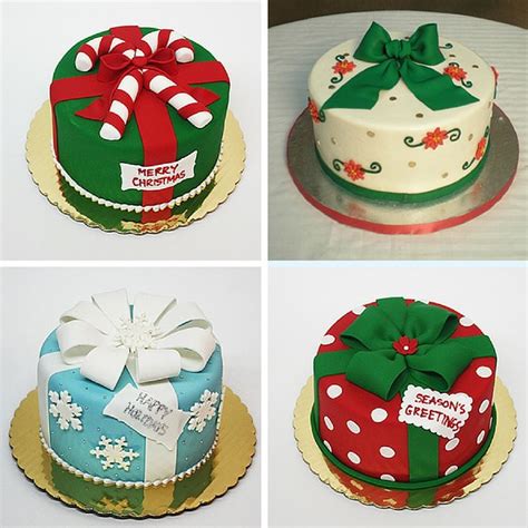 Merry Fondant Friday Christmas Cake Designs Mini Christmas Cakes