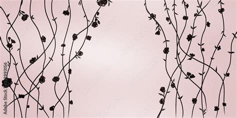 black rose on pink background Stock Illustration | Adobe Stock