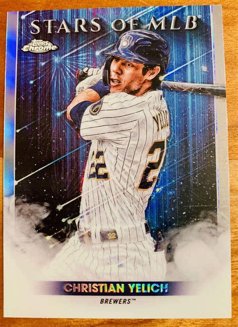 Christian Yelich Topps Series Stars Of Mlb Foil Smlb Brewers