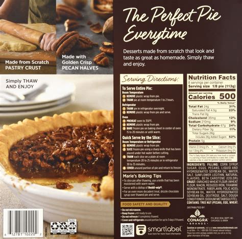 Marie Callenders Pie Southern Pecan Planogram Back