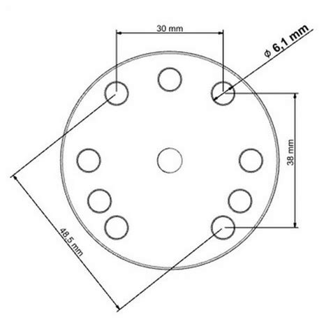 Basisplatte Rund Amps Mm Mit M Gewinde