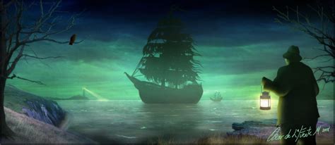 Ghost Pirate Ship Painting at PaintingValley.com | Explore collection ...