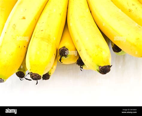 A Bunch Of Ripe Banana Isolated On White Background Stock Photo Alamy