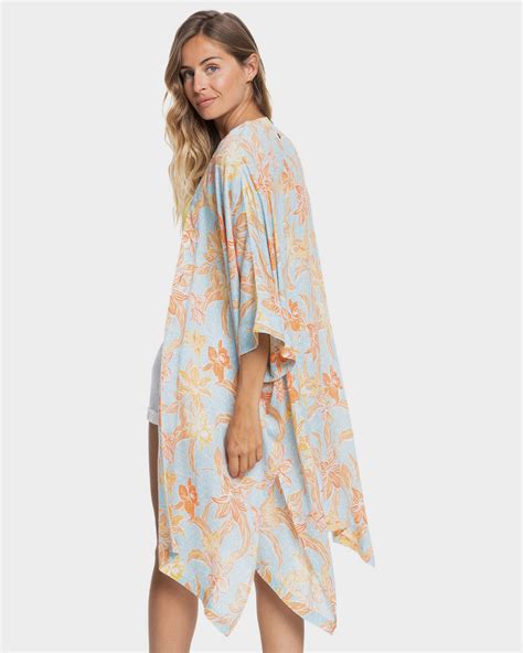 Roxy Rebel Sun Kimono Top Cool Blue Island Surfstitch