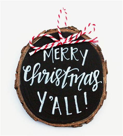 Merry Christmas Y All Wood Ornament Christmas Ornaments Merry Christmas Yall Handmade