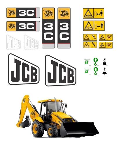 Kit Adesivos Retroescavadeira Jcb 3c Ca 00411 Mq Mercado Livre